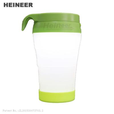 China Heineer solar LED light, solar cup camping light with rechargeable lithium battery and LED for sale