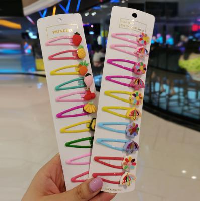 China Cute And Sweet European And American Style Fruit Animal Hairpins Cartoon Bobby Pin Hair Clips For Children Baby Hair Accessories for sale