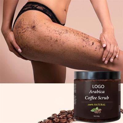 China Exfoliator OEM Private Label Arabica Coffee Body Scrub Organic Body Treatment Spa Coffee Body Scrub for sale