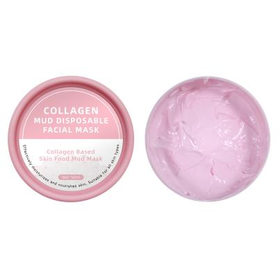 China Hot Sale Deep Cleansing Disposable Face Mask Moisturizing Cream Amazon Facial Collagen Pink Cucumber Moisturizing Mud Wash Face Mask for sale