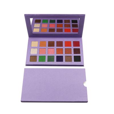 China Wholesale Waterproof Private Label Waterproof Purple Case OEM/ODM Matte Glitter Pearl 18 Color Eyeshadow Palette for sale