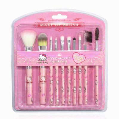 China Angular Blush Wholesale Amazon Hot Selling Pink Beauty Makeup Brush Set 7 Brushes Iron Box Makeup Brushes for sale