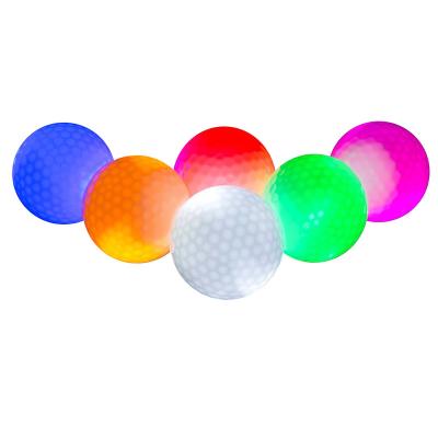 China Newest Night Golf LED Glow Game Golf Ball Flashing Glow In Dark Balls With Logo Design With Various Color for sale