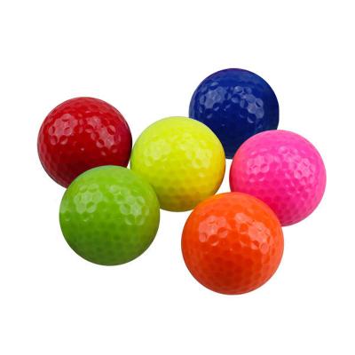 China Golf Play Crestgolf Colored Golf Ball Rubber Golf Ball Mini Golf Ball80%-90% Hardness Two Piece Ball for sale