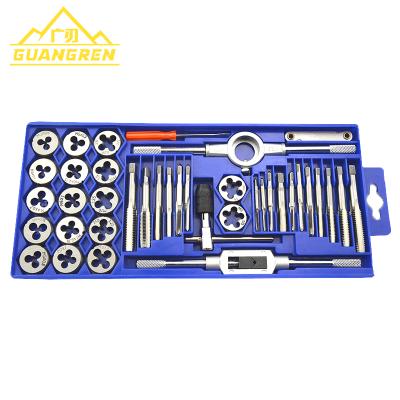 China DIY tools / power tools GuangRen 40 piece m2 alloy steel high speed steel tap and tap die set for sale