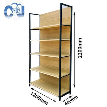 China SRI Q235 Cold Rolled Steel (Cold Rolled Steel) 4 Layers Wood Grain Shelf Supermarket Rack Removable for sale