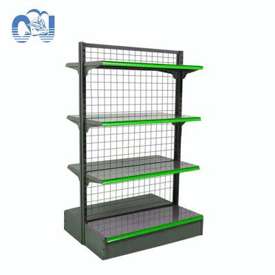 China Single Sided Hot Selling Store Shelves Display Rack 4 Layers Grid Display Stands for sale