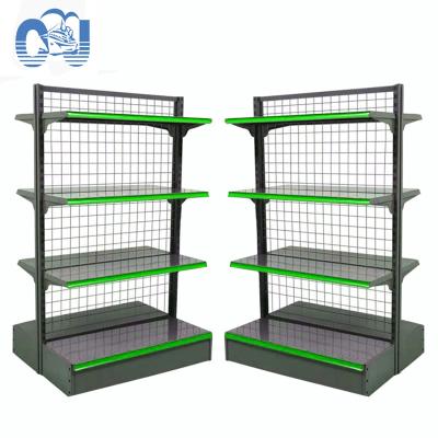 China Deli Supermarket Light Duty Single Sided Grid Shelf Q235 Cold Rolled Steel Box Custom for sale