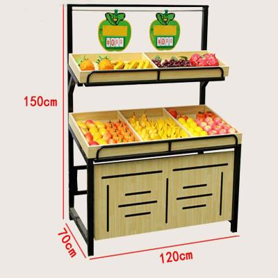 China Supermarket fruit double-sided original display cabinet can be customized multi-layer shelf display rack for sale