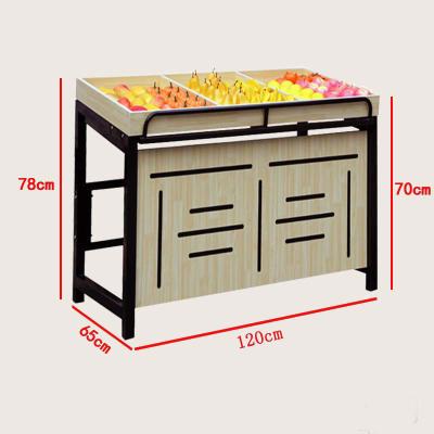 China Single-Sided Original Custom Fruit Showcase Cabinet Shelf Multilayer Supermarket Display Rack for sale