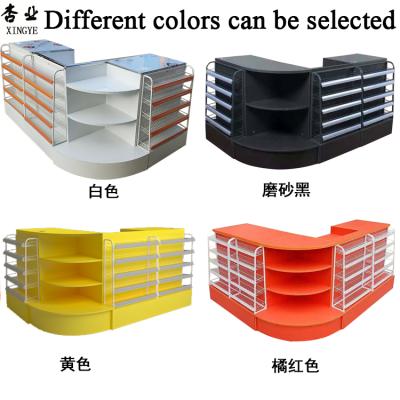 China Single Sided Cream Cash Registers Popular In Shop Streets, Supermarkets And Snack Bars Cashier Counter for sale