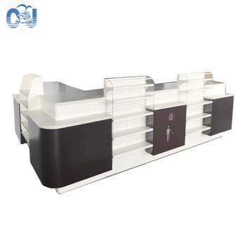 China Supermarket Equipment Satisfying New Fashion Pharmacy Shelves Cashier Counter Handcrafted for sale