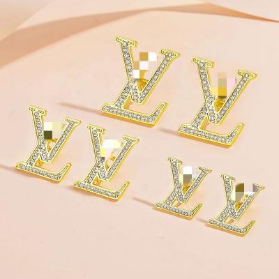 China TRENDY Customized earrings Fashion personality letters Women's jewelry earrings 18K gold plated charm earrings Jewelry for sale