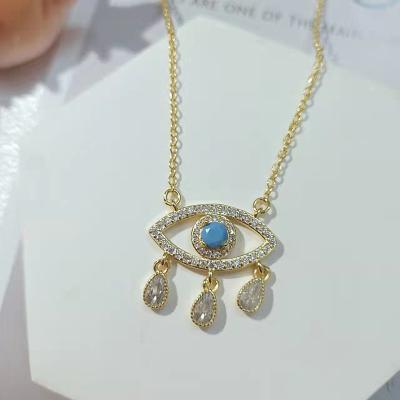 China Europe and America Custom Necklace High Quality Fashion Personality Pendant Jewelry Necklace 18k Gold Plated Bride Necklace for sale