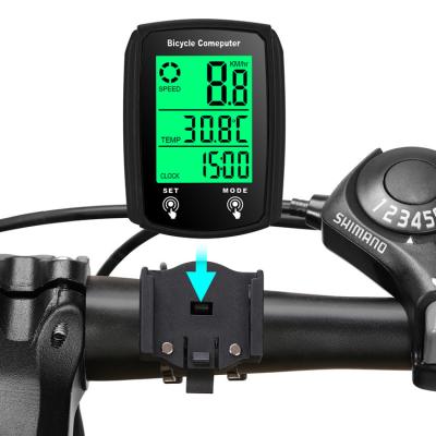 China Wholesale BicycleCycleChinese Black Factories Bicycle Bicycle Speed-measuring Com Com Mileage Computer Bicycle Backlit Calculation 668-1 for sale