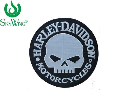 China Commercial Custom Motorcycle Vest Patches DIY Skull Motorcycle Patches for sale