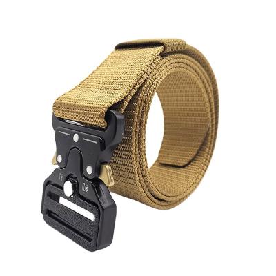 China ODM OEM Canvas Nylon Single Buckle Automatic Belt Outdoor Tactical Belt 3.8M for sale