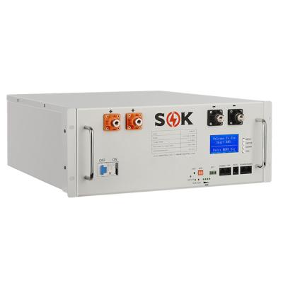 China Energy Storage System SOK Residential Backup Power 5Kwh 51.2V 48V 100Ah Server Backup LiFePO4 Battery Pack Compatible with Many Brand Inverters for sale