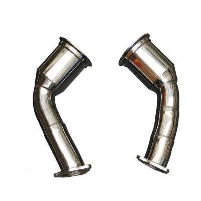 China High Performance Stainless Steel Factory Price Stainless Steel Flow Catalytic Converter Downpipe Header For Audi RS5 B9 for sale