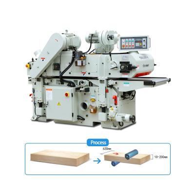 China Full Automatic QMB206G Solid Wood Furniture Double Side Planer Machine For Industrial Wood Thickness With Lower Price Time Plane for sale