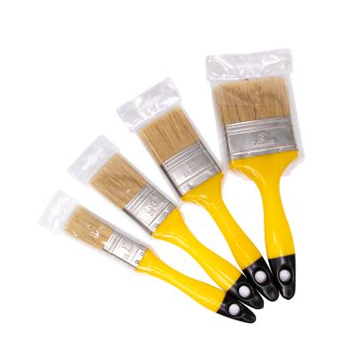 China Paint Tools China Manufacture Bristle And Filaments With Wood Handle Flat Paintbrush for sale