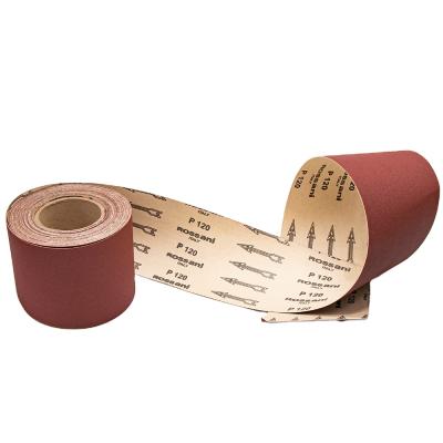 China Italy waterproof for metal wood emery paper grinding p120 roll for sale