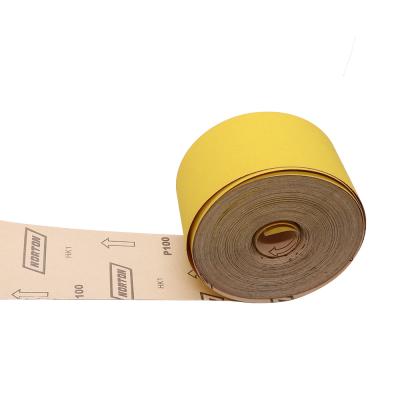 China NORTON brand p100 waterproof grinding wood metal emery paper roll for sale