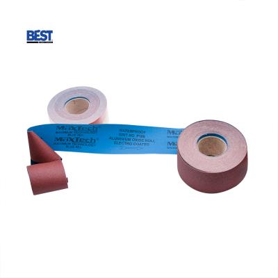 China Hot Sale MAXTECH Waterproof Sea P100 Blue Electro Coated J-WT Aluminum Oxide Abrasive Cloth Roll for sale