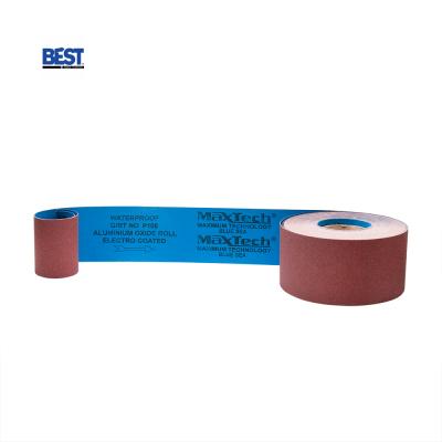 China MAXTECH Brand Good Quality Waterproof Blue Sea P100 Electro Coated J-WT Aluminum Oxide Abrasive Cloth Roll for sale