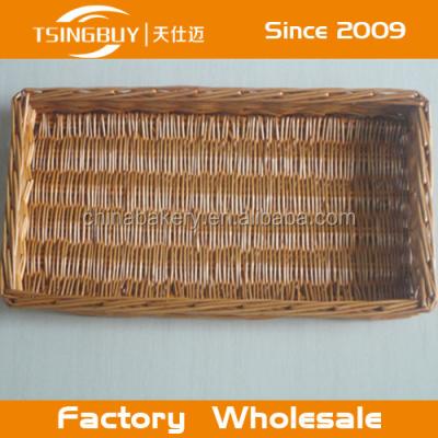 China Large Brown Willow French Bread Storage Wicker Basket From Europe - African Woven Baskets for sale