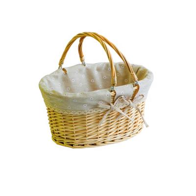 China Customized handmade mini wicker basket viable new fasion for UAE wholesale/picnic basket for sale