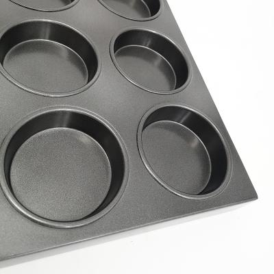 China Bakeware Non Stick Mini Alu-steel Sustainable Roll Tray Mini Bakeware Cupcake Muffin Pan Cake Pan For Industry Use for sale