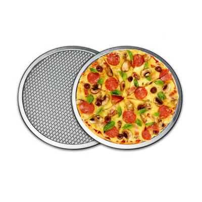 China 6 To 23 Inch Durable Expanded Aluminum Alloy Mesh Pizza Screen Pizza Baing Tray for sale