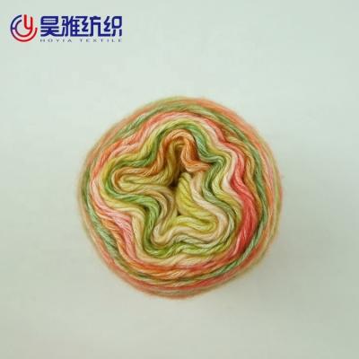 China Abrasion-resistant anti-pilling multi colors crochet cake yarn hand knitting woolen yarn for sale