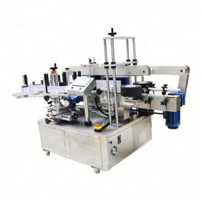 China Flat Square Bottle Sticker Labeling Machine Automatisch voor voor- en achterkant dubbelzijdig Te koop