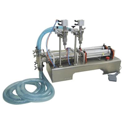 China 100-1000 ml pneumatische vloeibare zuigervulmachine met dubbele koppen voor olievullen Te koop