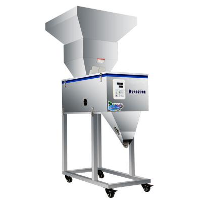 China 100-3000g Semi Automatic Granule/Powder/Rice/Coffee/Spice Weighing Filling Machine with big funnel zu verkaufen