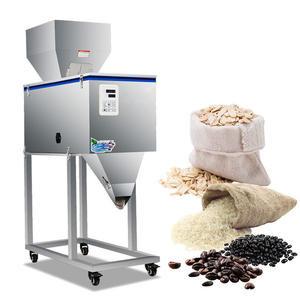 China 100-5000g Vibration Coffee Bean Tea Bag Sachet Powder Pouch Semi Automatic packing Weighing Filling Machine zu verkaufen