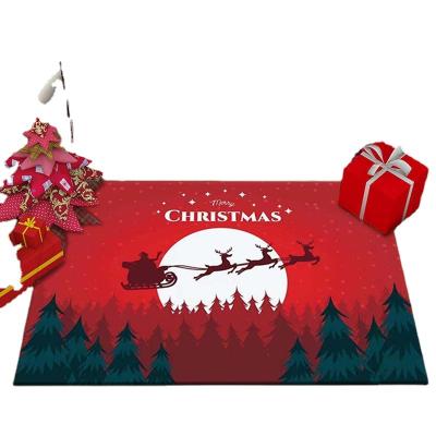 China Washable Custom Design Door Mat Outdoor Christmas anti-slip and quick-drying cover for sale