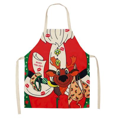 China Kitchen Waterproof Home Direct Size Cartoon Apron Christmas Factory Apron Polyester Canvas Apron for sale