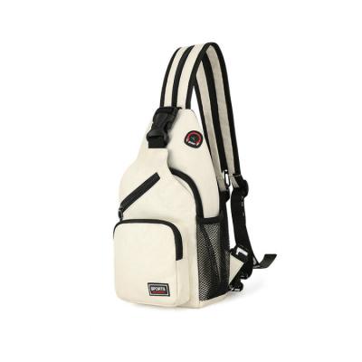 China Fashion Travel Outdoor Water Resistant Small Cross - Body Sling Backpack Women Shape Chest Bag With Earphone Hole for sale