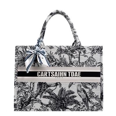 China New Fashion Style Purse Women Handbags Cotton Canvas Tote Bag Printing Beach Bags Ladies Purse Females Handbag for sale