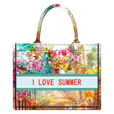 China New Tote Bag Printing Beach Bags Ladies Purse Females Purse Ladies Purse Cotton Canvas Handbags Women Purse Style Newspaper Used for sale