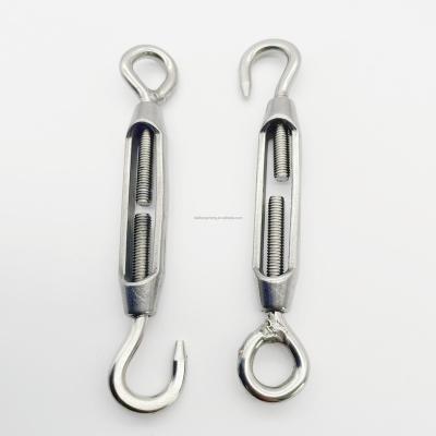 China General Industry 304 Stainless Steel Wire Rope M5 Hook and Eye Turnbuckle for 304 Steel Cable for sale