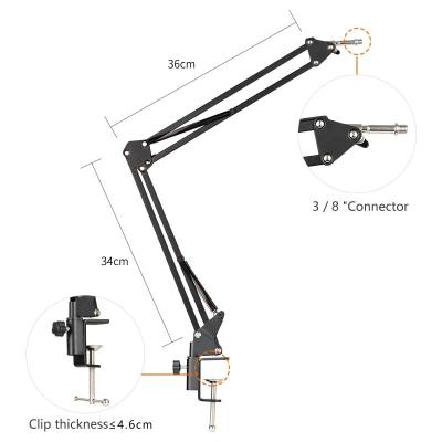 China Microphone Stand Popular Selling OEM Microphone Clip Holder Desk Stand for sale