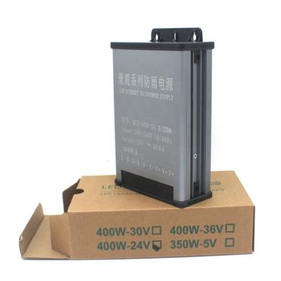 China Aluminium AC220VLed rainproof switching power supply DC12V 400W outdoor advertising signboard light box transformer for sale