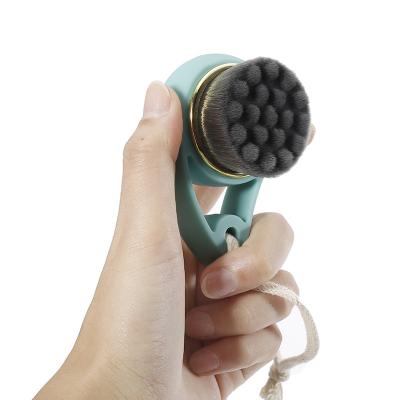 China 2021 Bamboo Facial Revitalizer Skin Revitalizer Charcoal Brush Massage Cleansing Manual Facial Cleansing Brush for sale