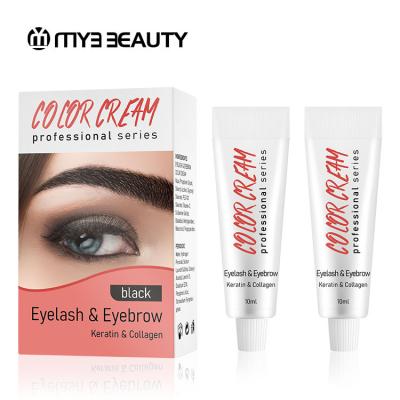 China 2021 High Quality Private Label Coffee Color Black Brown Eyebrow Cream Promoter Tint and Eyebrow Highlighting Dye Lasting Tint Set for sale