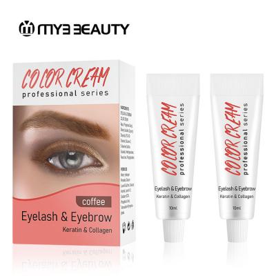 China Long Lasting Coloring Wholesale Home Use Waterproof Permanent Eyebrows Eyelash Tint Color Dye Cream Set for sale