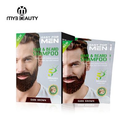 China Men Grooming 2021 Men's Care Products Custom Private Label Mustache And Beard Color Dye Grooming Brown Shampoo for sale